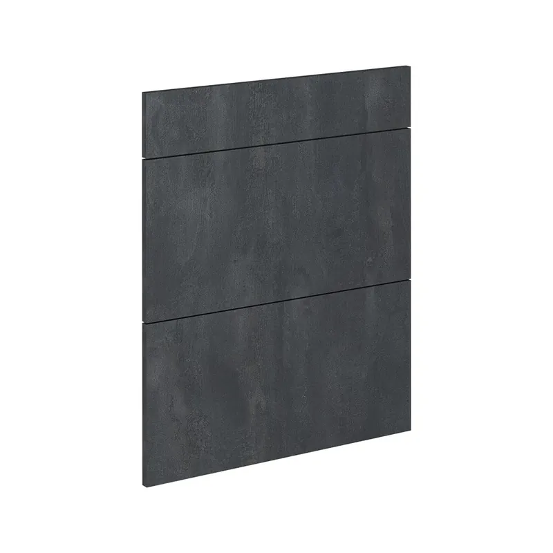 Plată sigură Front de bucătărie R-Line Beton negru 59.6x70.4 cm front de mobilier pentru dulap inferior cu sertare Vicco