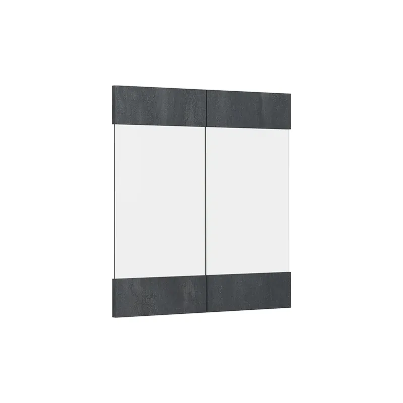 Reduceri Front de bucătărie R-Line Beton negru 59.2x59 cm front de mobilier pentru dulap suspendat cu vitrină Vicco