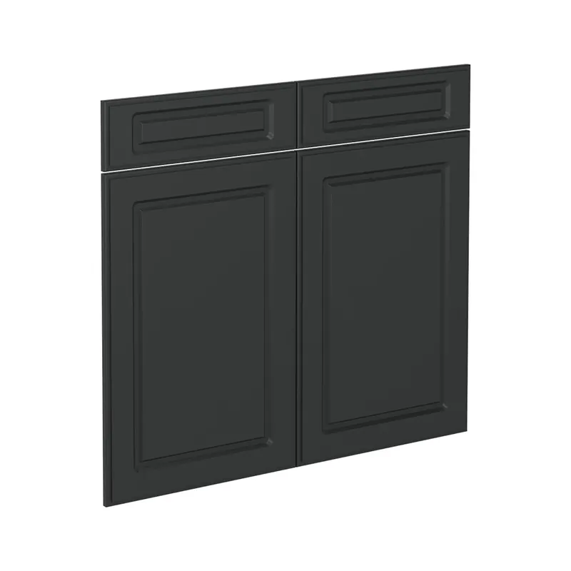 Promoție Front de bucătărie R-Line Casă de țară antracit 79.2x70.8 cm front de mobilier pentru dulap inferior cu sertare Vicco
