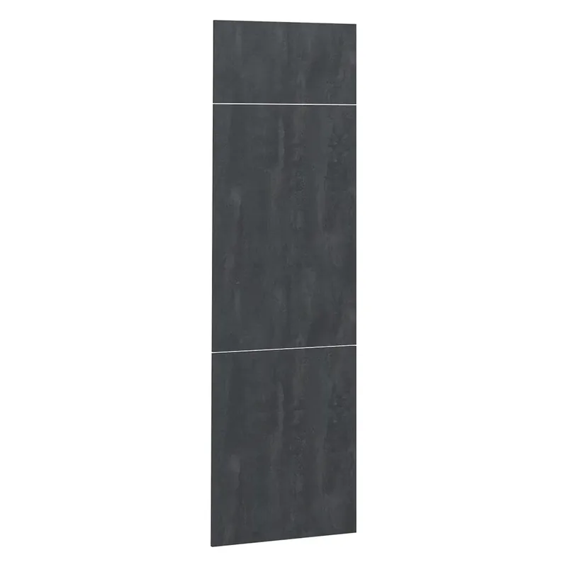 Front de bucătărie R-Line Beton negru 59.6x196 cm front de mobilier pentru dulap de încorporare frigider Vicco Chilipir