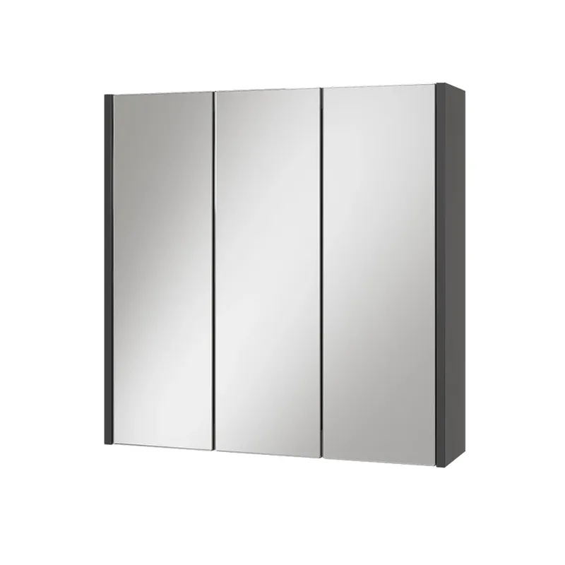 Preferatul clienților Dulap cu oglindă de baie Majest antracit 67.4x68 cm cu 3 uși cu oglindă Vicco