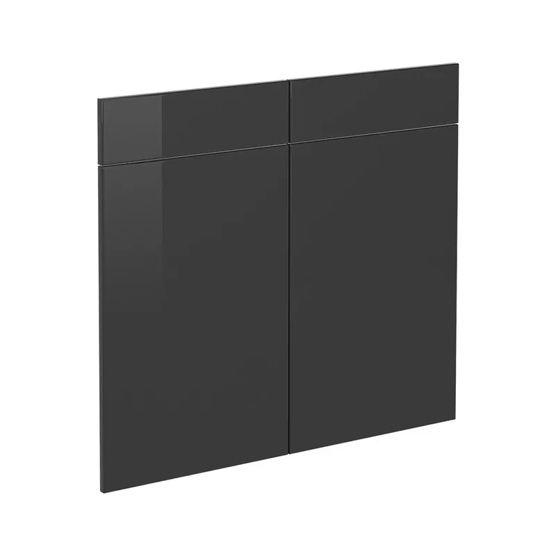 Front de bucătărie R-Line Antracit lucios ridicat 79.2x70.8 cm front de mobilier pentru dulap inferior cu sertare Vicco Super ofertă