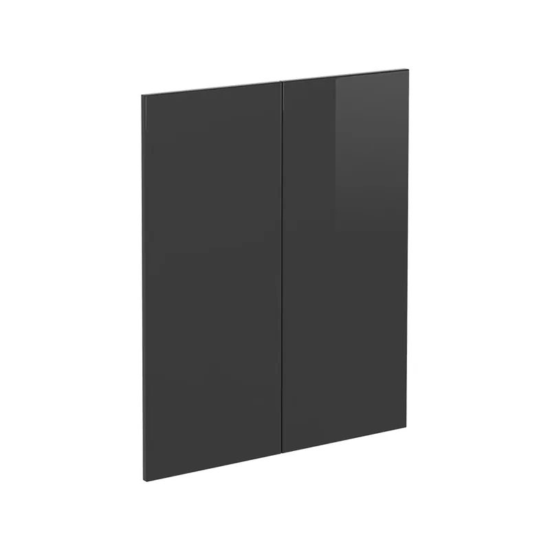 Ieftin Front de bucătărie R-Line Antracit lucios ridicat 59.2x71.3 cm front de mobilier pentru dulap inferior Vicco