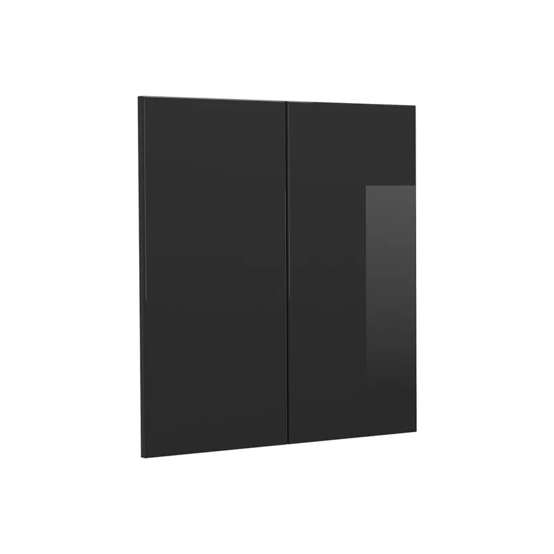 Chilipir Front de bucătărie R-Line Negru lucios ridicat 59.2x59 cm front de mobilier pentru dulap suspendat Vicco