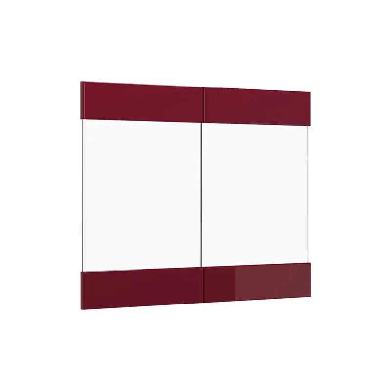 Front de bucătărie R-Line Roșu lucios ridicat 79.2x59 cm front de mobilier pentru dulap suspendat cu vitrină Vicco Chilipir