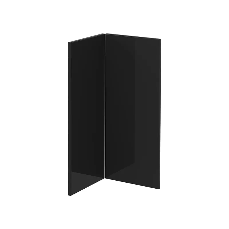 Super ofertă Front de bucătărie R-Line Negru lucios ridicat 59.2x71.3 cm front de mobilier pentru dulap inferior de colț Vicco