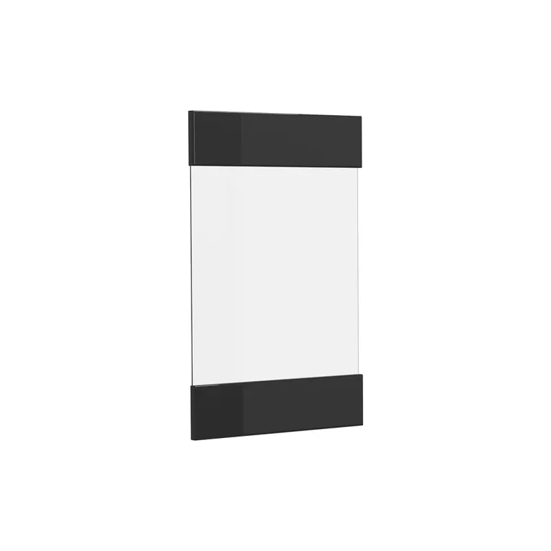 Front de bucătărie R-Line Negru lucios ridicat 39.6x59 cm front de mobilier pentru dulap suspendat cu vitrină Vicco Discount