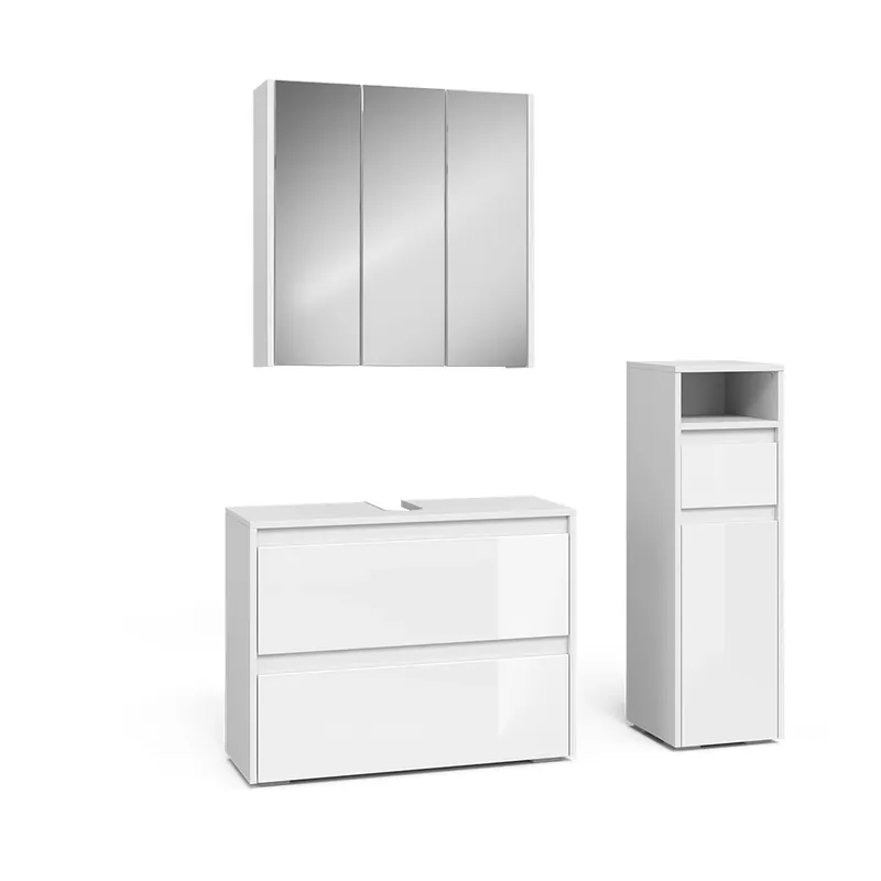 Vezi acum Set mobilier baie Majest Alb/alb lucios 3 părți Vicco
