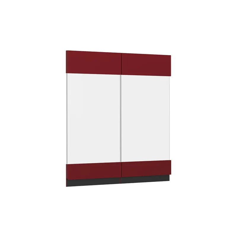 Nu rata Front de bucătărie R-Line Roşu 59.2x59 cm front de mobilier pentru dulap suspendat cu vitrină Vicco