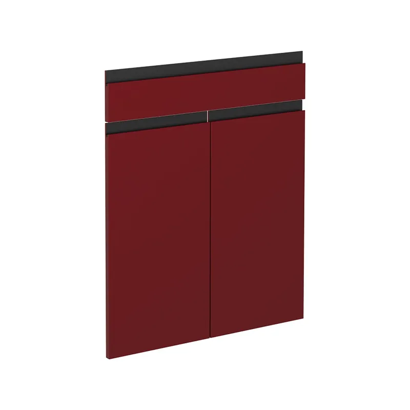 Discount Front de bucătărie R-Line Roşu 59.2x70.8 cm front de mobilier pentru dulap inferior cu sertare Vicco