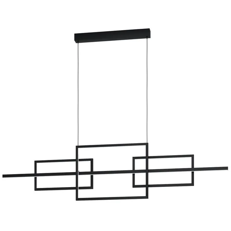 Lustră minimalistă PUEBLA 39798 LED 35W 3000K IP20 oțel negru, plastic alb Preț mic