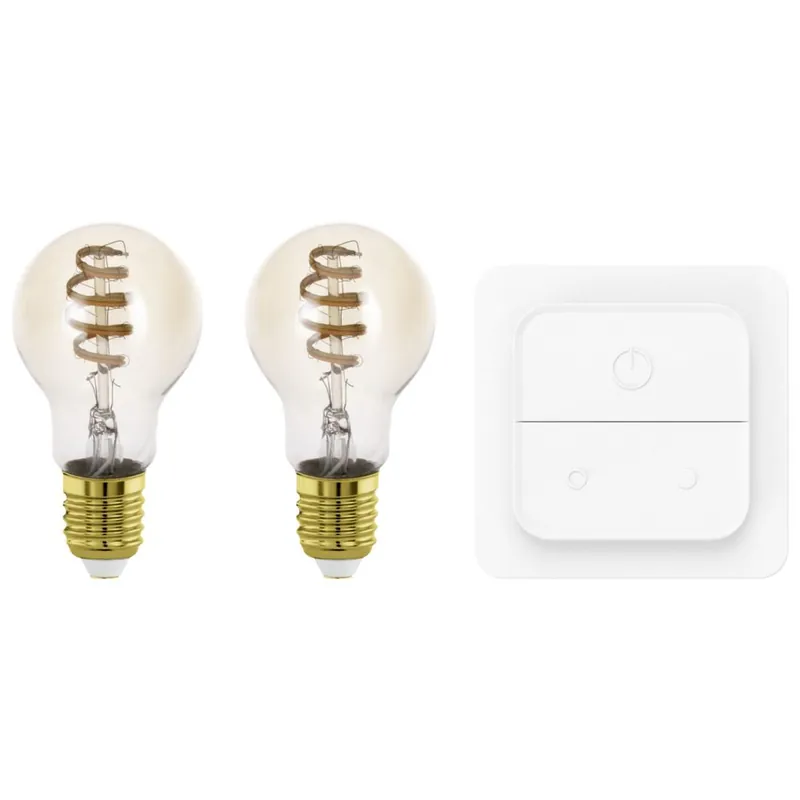 Set 2 becuri LED E27 A60 7W + telecomandă 110419 Ofertă specială