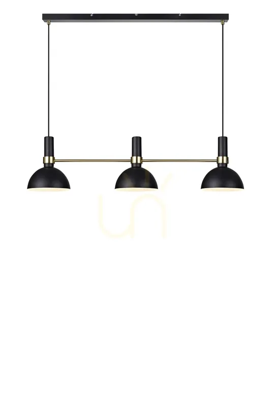 Comandă acum Pendul Markslojd Larry 3xE27 negru auriu metal 106971