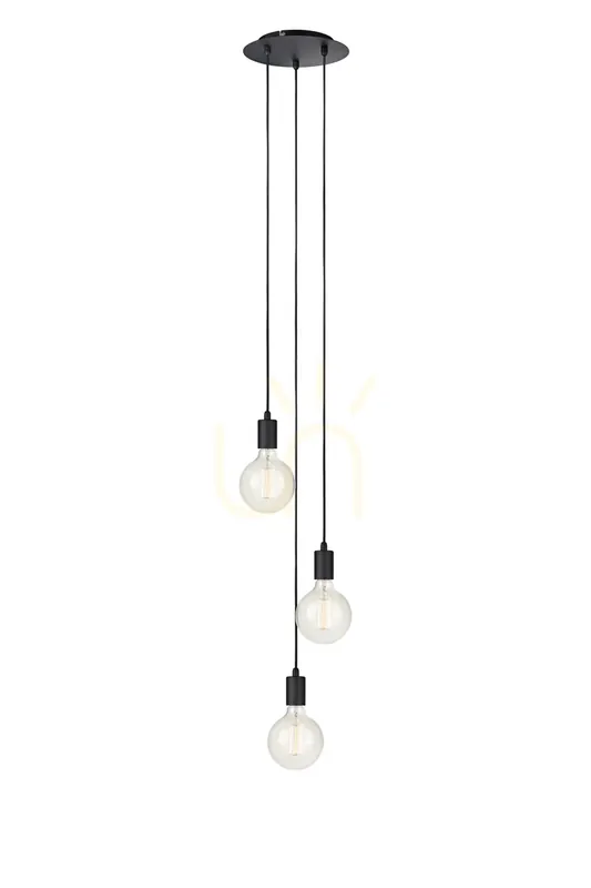 Lampa suspendată Markslojd SKY 3xE27 negru metal 25 cm 106334 Reducere de preț