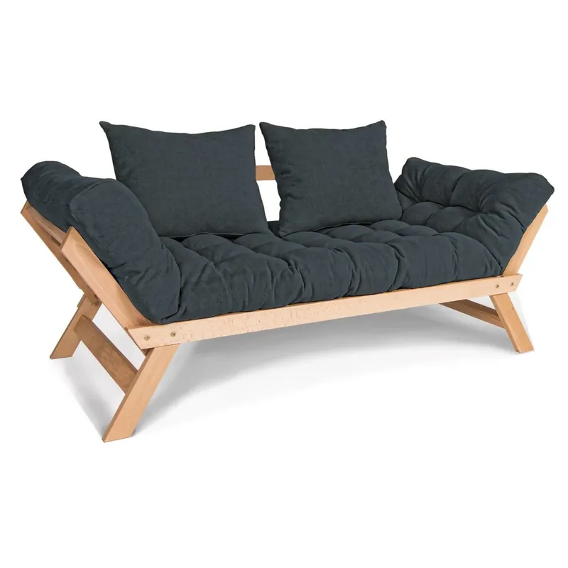 Cel mai bun preț Canapea WoodMan Allegro lemn fag grafit 203 cm WUA-00377