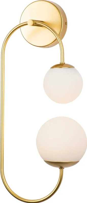 Aplica perete Max Light TORO W0274 aur aluminiu sticla LED 51 cm Livrare expres