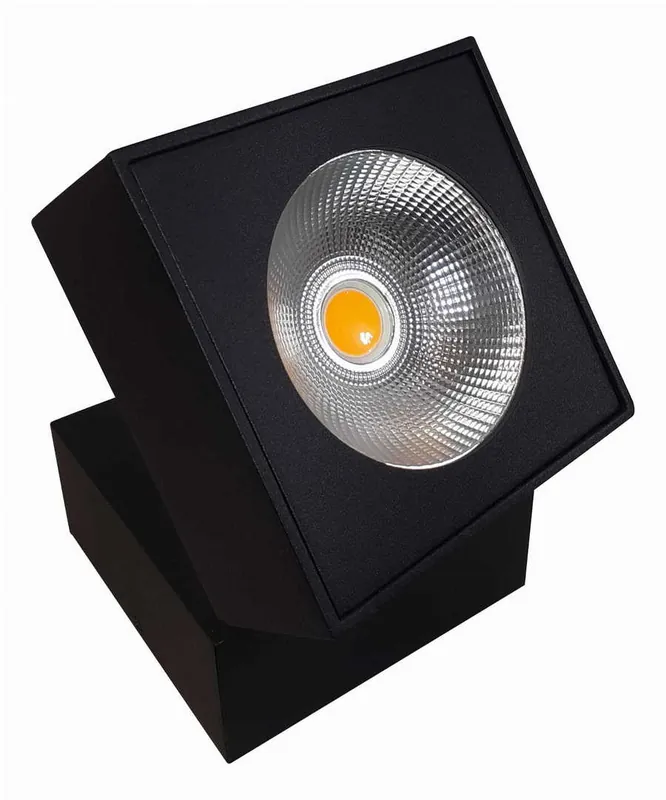 Preț mic Plafoniera LED Max Light C0191 neagra metal 15W 3000K 10x10 cm