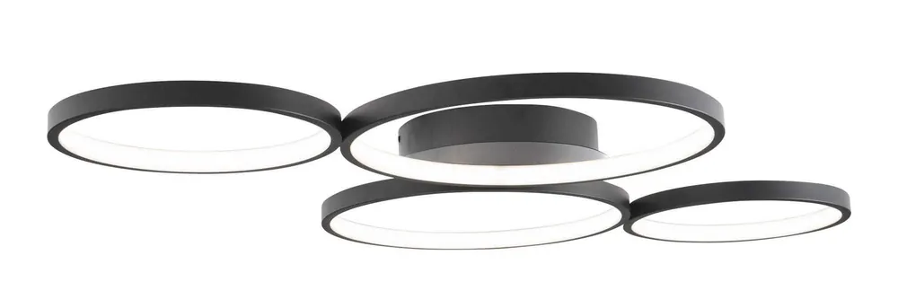 Plafon LED Max Light Velvet C0200 negru 67W 98x65 cm Livrare rapidă