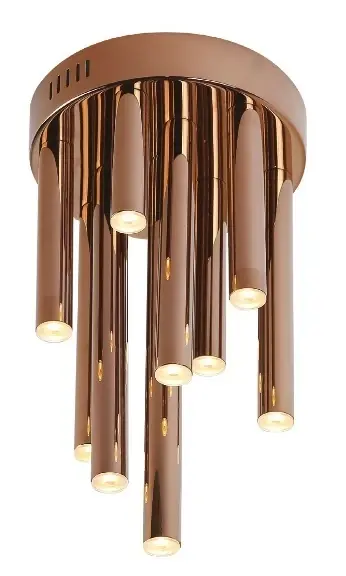 Plafonieră Max Light Organic C0116D cupru LED dimabilă 10x1W 34 cm Retur ușor