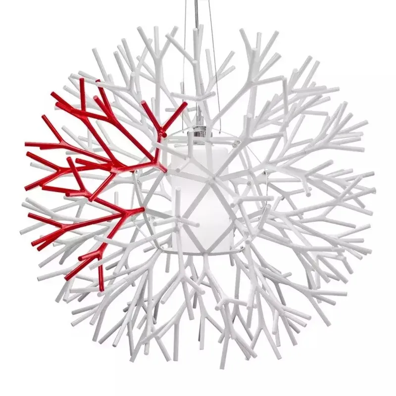 Mai ieftin Lampă pandantivă CORAL REEF roșu și alb 62 cm