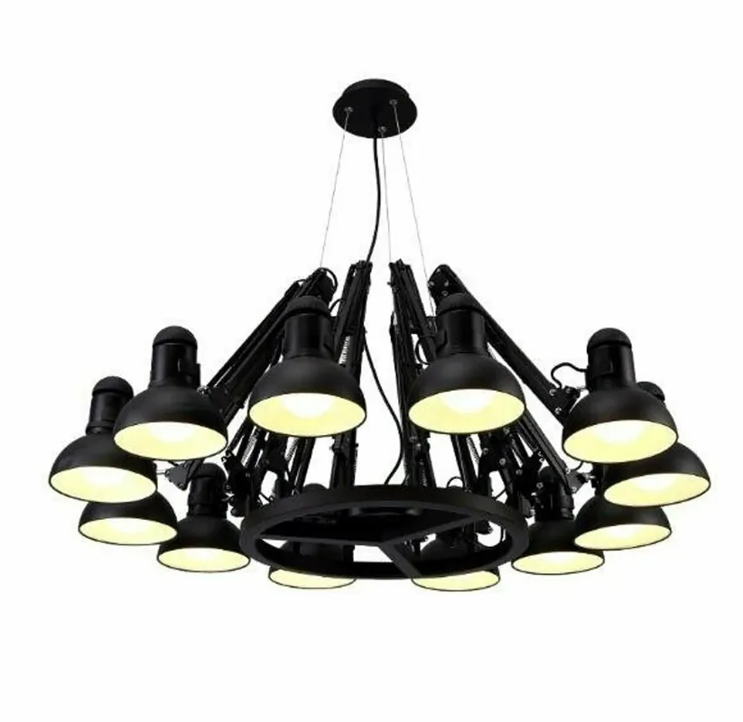 Lampă suspendată SPIDER-12 negru 65 - 215 cm Ultima șansă