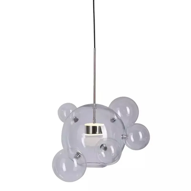 Lampă suspendată BUBBLES 5 + 1 LED crom Lichidare de stoc