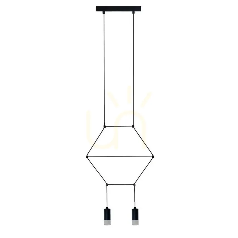 Doar azi Lampă suspendată LINEA-2 neagră 35 cm