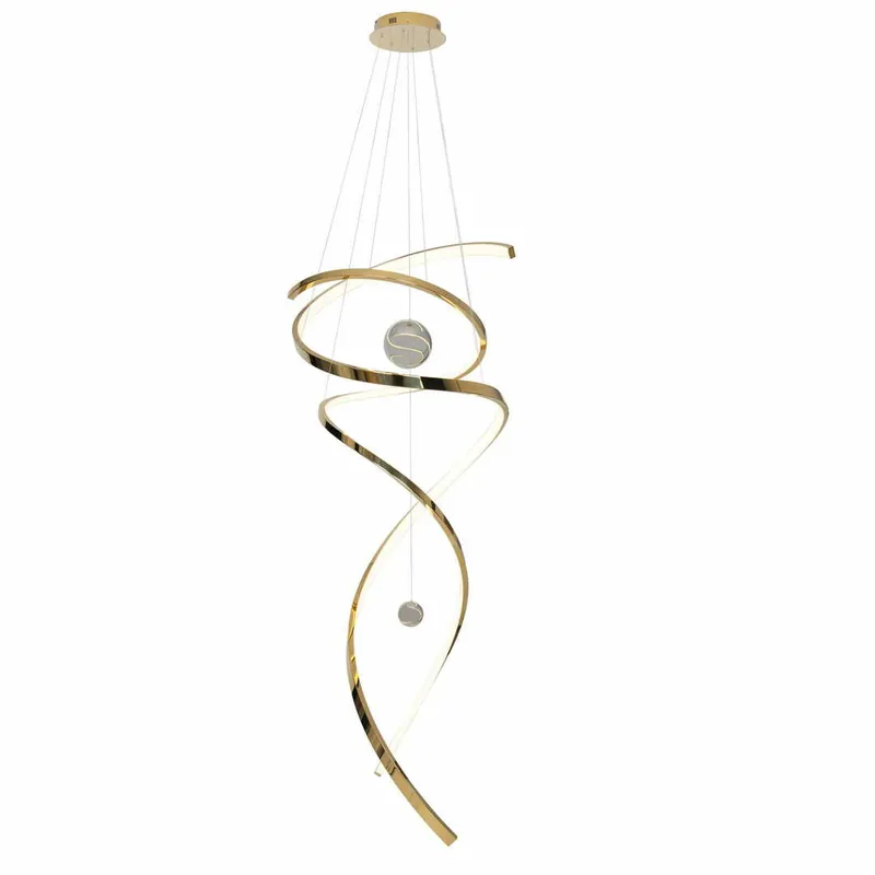 Cel mai vândut Lustra suspendata Max Light Ritz P0427D aurie LED 60 cm