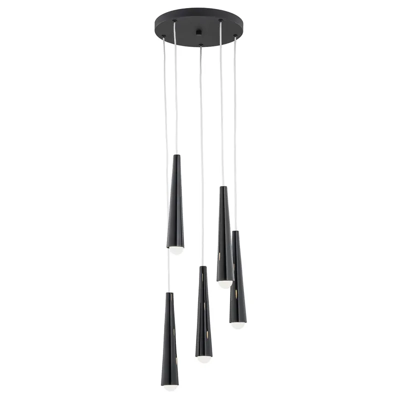 Lampa suspendata Argon Hollywood 5 becuri negru lucios E14 2103 Calitate înaltă