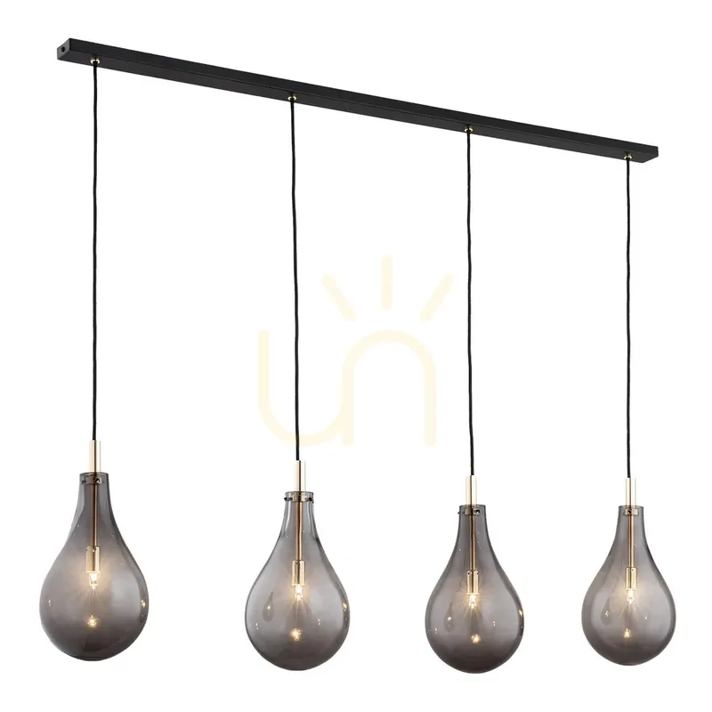 Cumpără acum Lampa suspendată ARGON OAKLAND 4xG9 neagră fumurie SKU 1740
