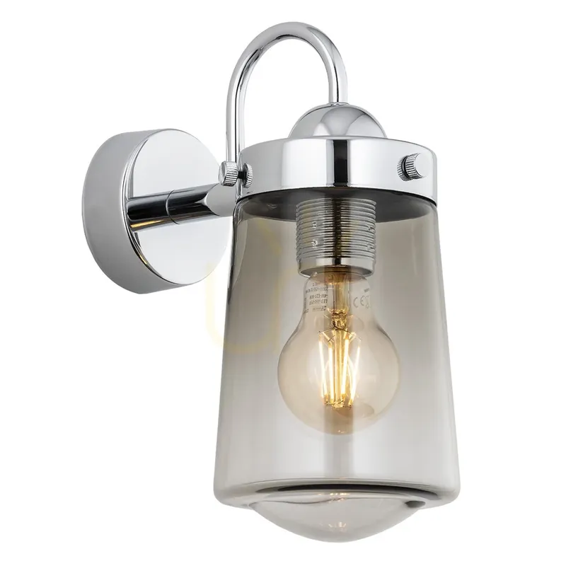 Ultima șansă Aplică ARGON Pasadena fumuriu crom E27 IP44 SKU 4718