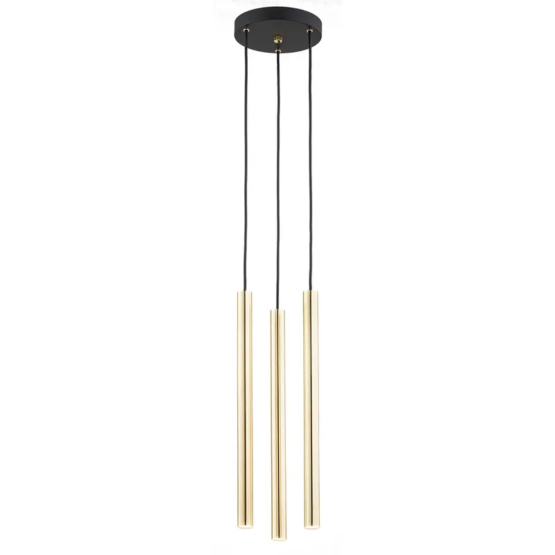 Plată sigură Lampă suspendată ARGON Sicilia 3xLED alamă, structură neagră 6106
