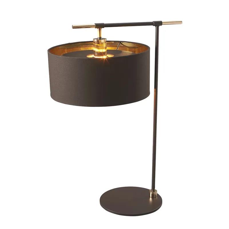 Lampă de masă Balance 1 Light - maro și alamă lustruită Elstead Reducere specială