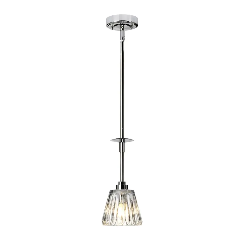 Premium Pandantiv Agatha 1 Lumină - Crom Lustruit Elstead