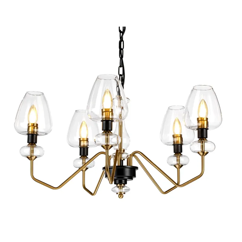Popular Candelabru Armand cu 5 lumini - alamă învechită Elstead