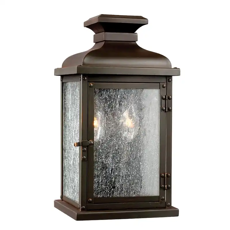 Plată sigură Fronton 2 Lumini Mic Perete Lantern Elstead