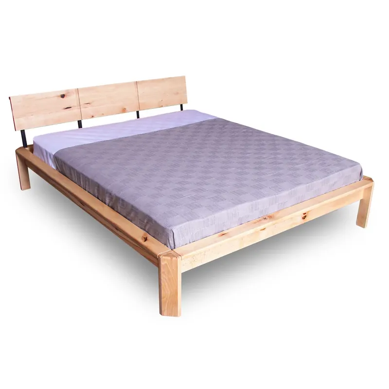 Pat loft dublu WoodMan 180x200 lemn fag natural WUA-01255 Lichidare de stoc