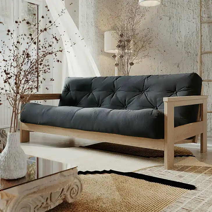 Preț promoțional Canapea extensibilă WoodMan Mexico, lemn brut, 210x105 cm, SKU 100625