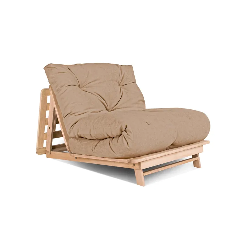 Retur ușor Canapea futon WoodMan Layti 90 lemn fag natural bej WUA-00887