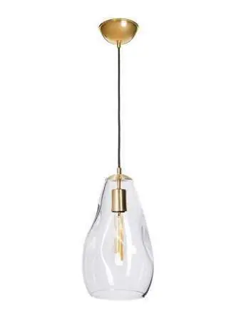 Livrare expres Lampă suspendată modernă din sticlă Storm S alamă transparentă