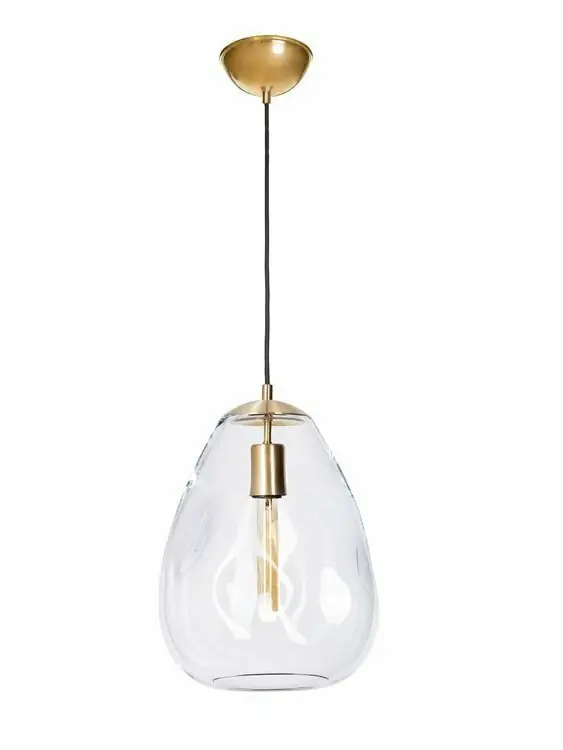 Ofertă specială Lampă suspendată modernă din sticlă Storm L alamă transparentă