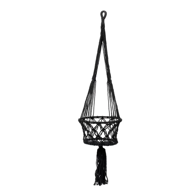 Ofertă de sezon Suport de plante Macrame - negru - L