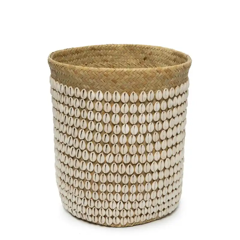 Coș decorativ BAZAR BIZAR Pandan Alb Natural 40 cm Baskets Preț promoțional