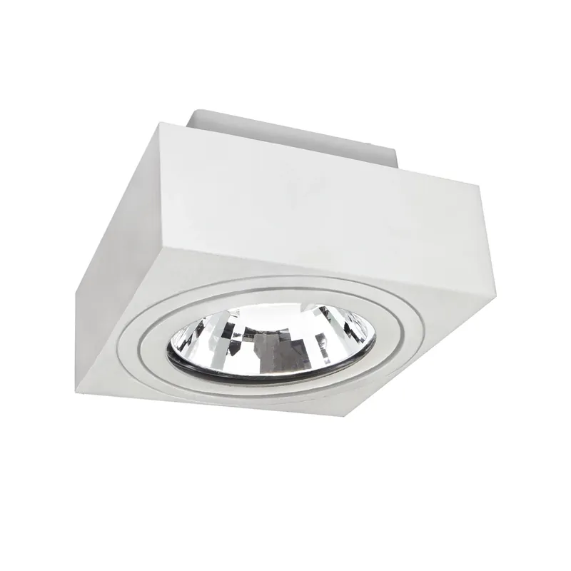 Mirora Ar111 Montat pe suprafață Gu10 250 V Ip20 145 X145 X85mm Alb Pătrat mobil Retur ușor