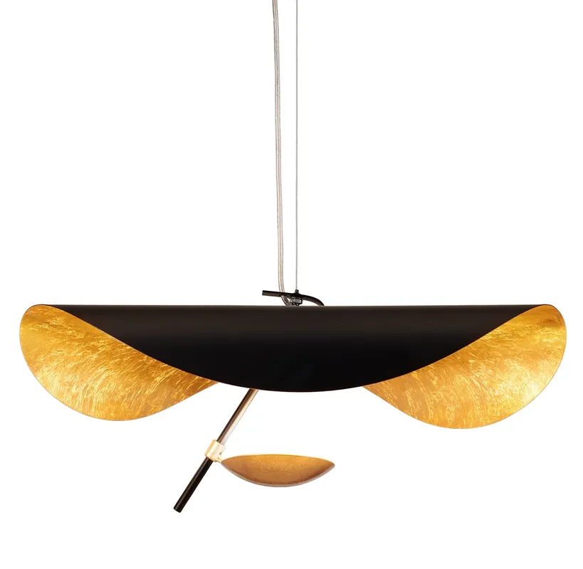Doar azi Lampă suspendată ENIGMA LED negru auriu 60 cm