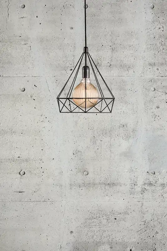 AIRE Nordlux E27 60W Lampă suspendată din metal negru Livrare rapidă