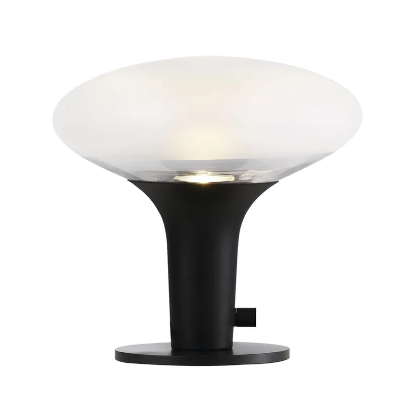 DEE DFTP GU10 GU10 15W Lampă de masă din sticlă, negru Nu rata