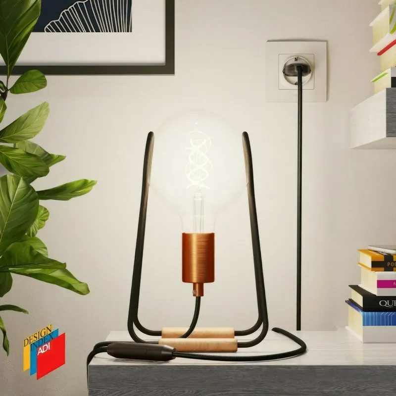 Retur ușor Creative-Cables Lampă de masă neagră CAPL1970v24786