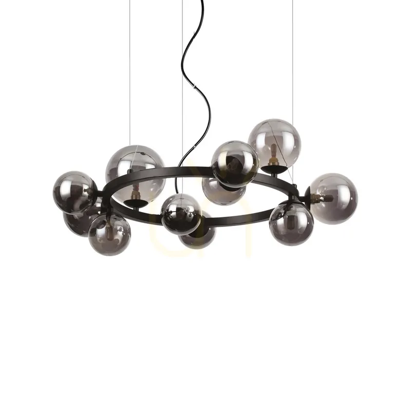 Reduceri Lampă suspendată Ideallux Perlage SP11 Fumé 11xG9 sticlă metal negru 73 cm 271392
Ofertă Limitată
