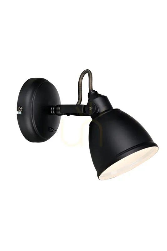 Lampă de perete Markslojd FJALLBACKA negru metal 1x40W 105814 Ofertă